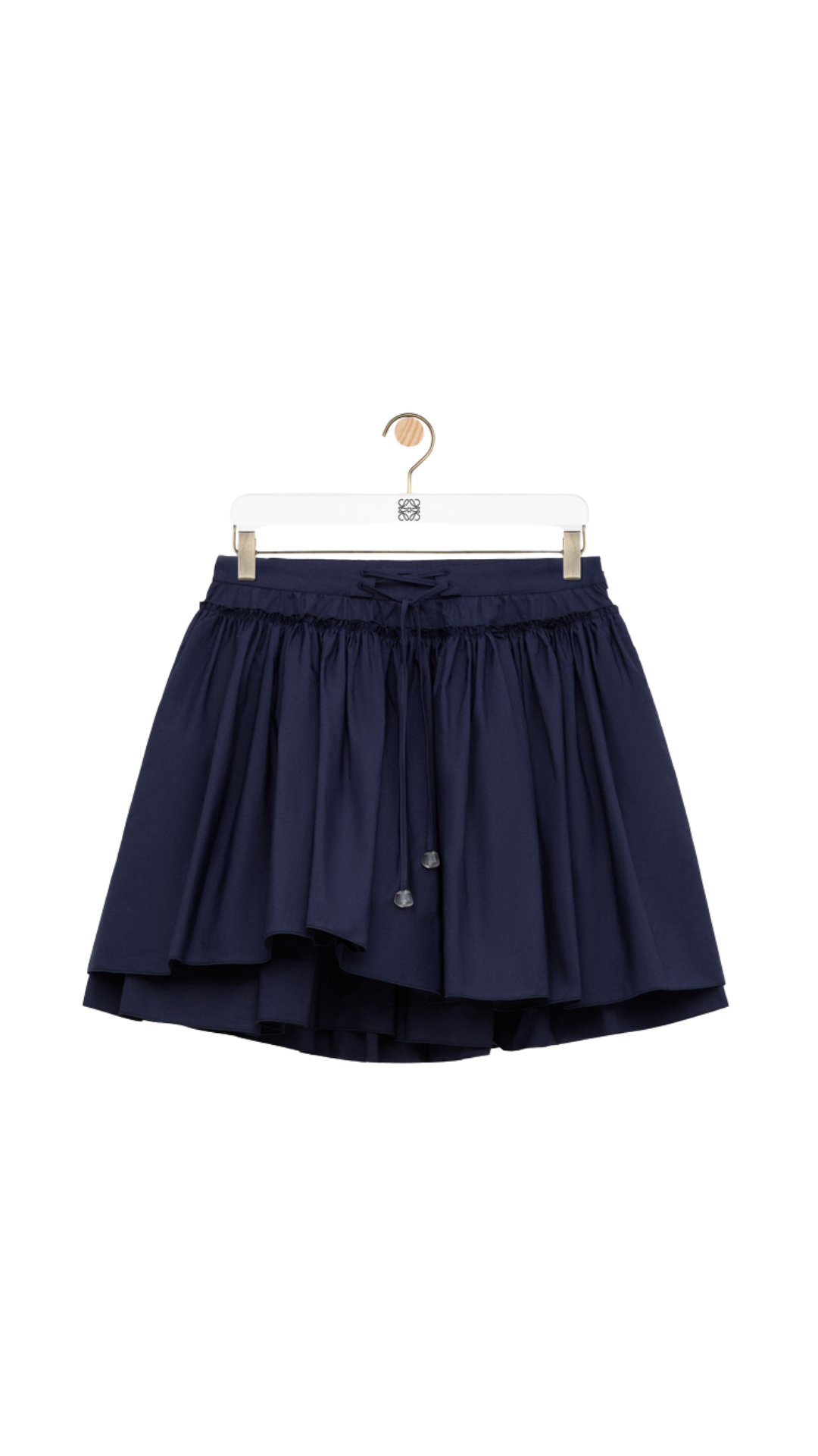 Mini Skirt in Blue Cotton