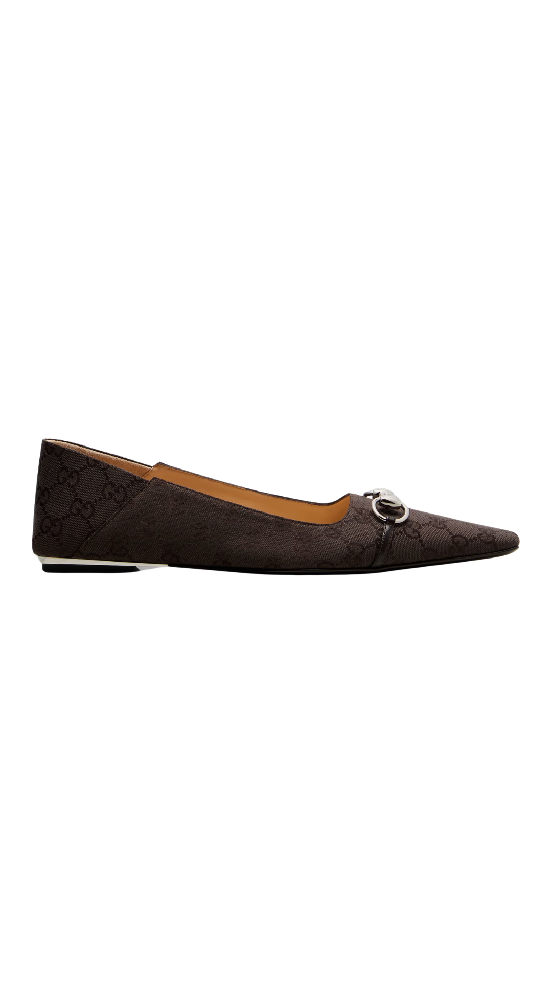 Vittoria GG Canvas Ballet Flats in Brown