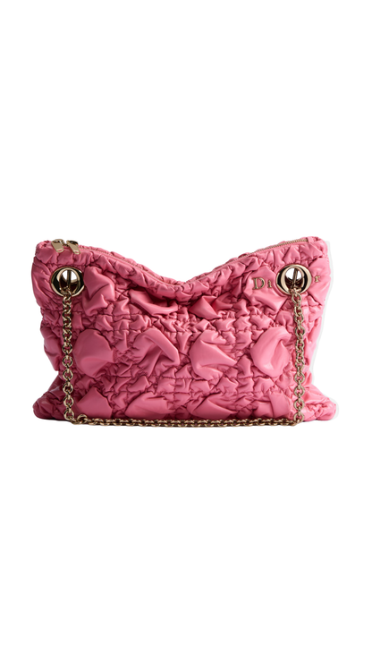 Small Dior Milly-La-Forêt Bag Fraise Puffy Macrocannage Calfskin