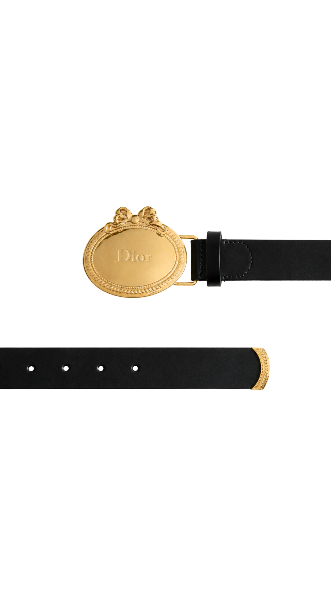 Médaillon Belt Black Smooth Calfskin, 25 MM