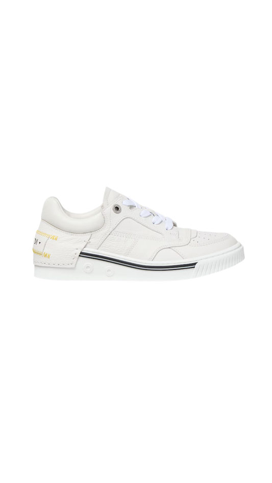 Fendi Fender Trainers in White Leather Low-Tops