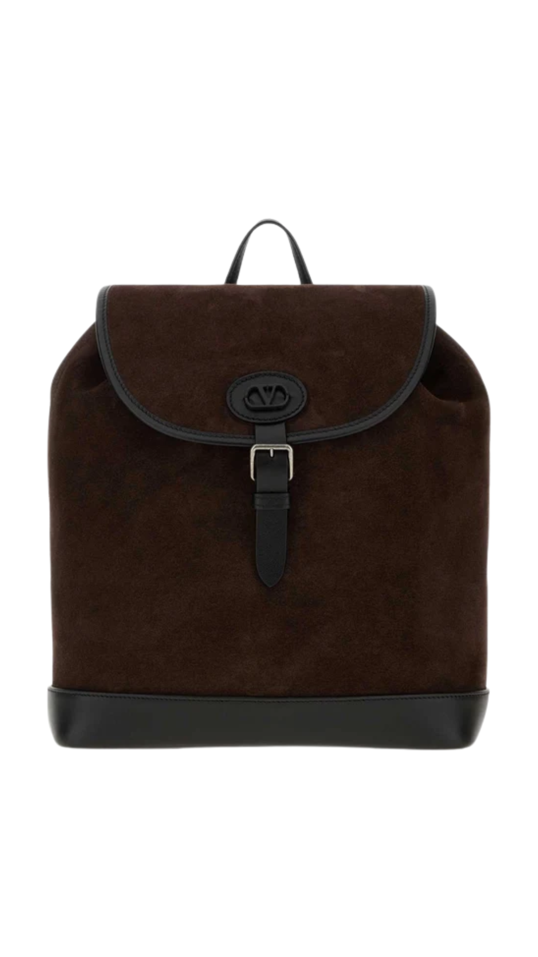 VLogo Suede Backpack in Brown