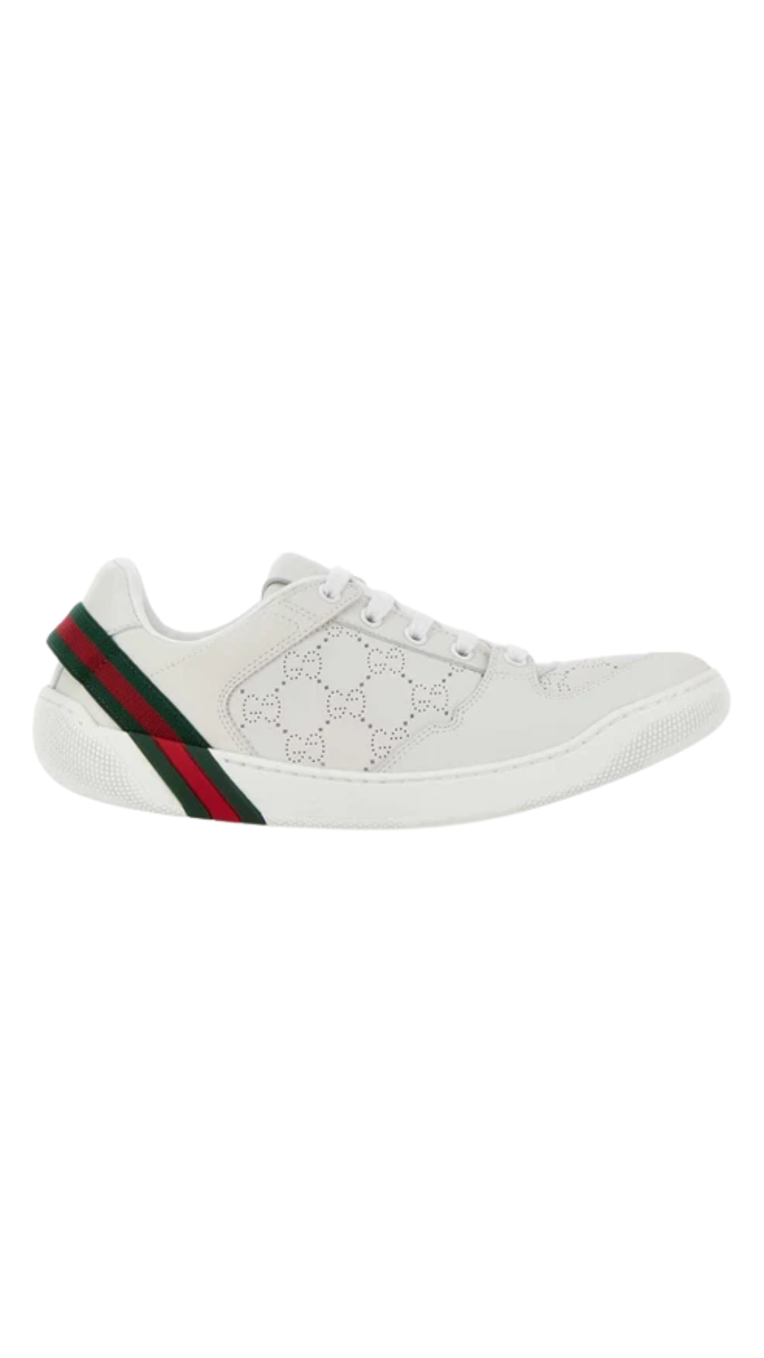 Screener Sneaker in White GG Leather