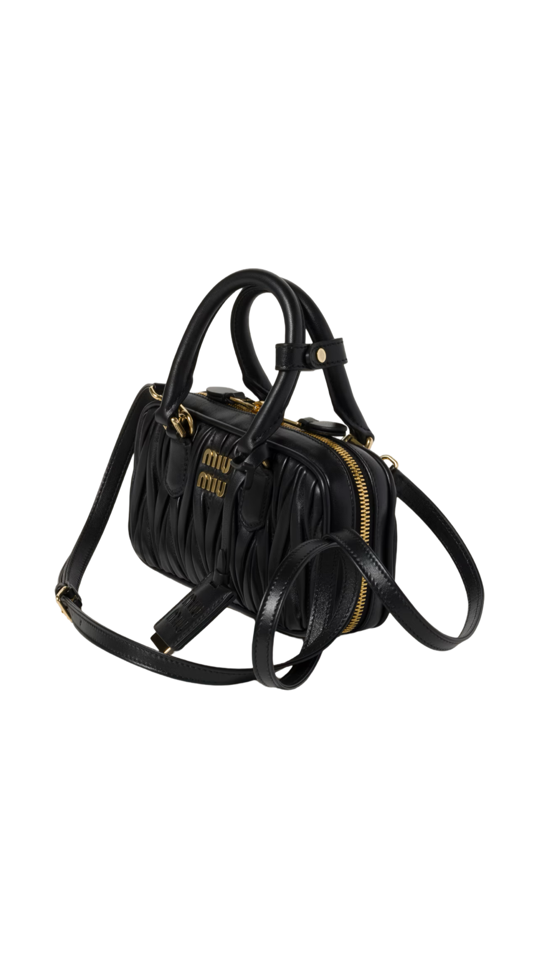 Minibolso Arcadie Matelassé de piel Nappa en negro