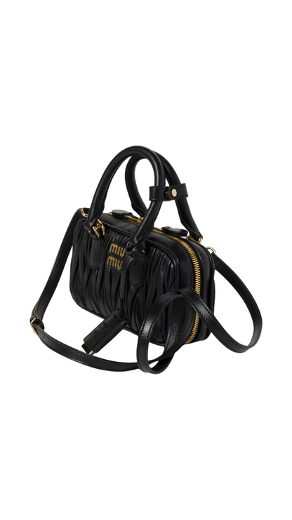 Minibolso Arcadie Matelassé de piel Nappa en negro