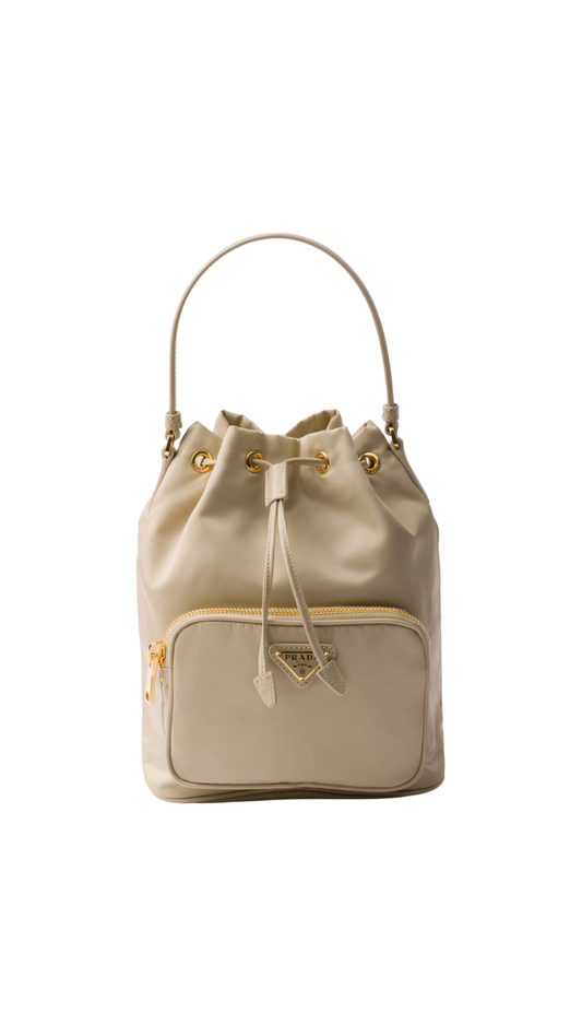 Duet Re-Nylon Bucket Bag in Desert Beige