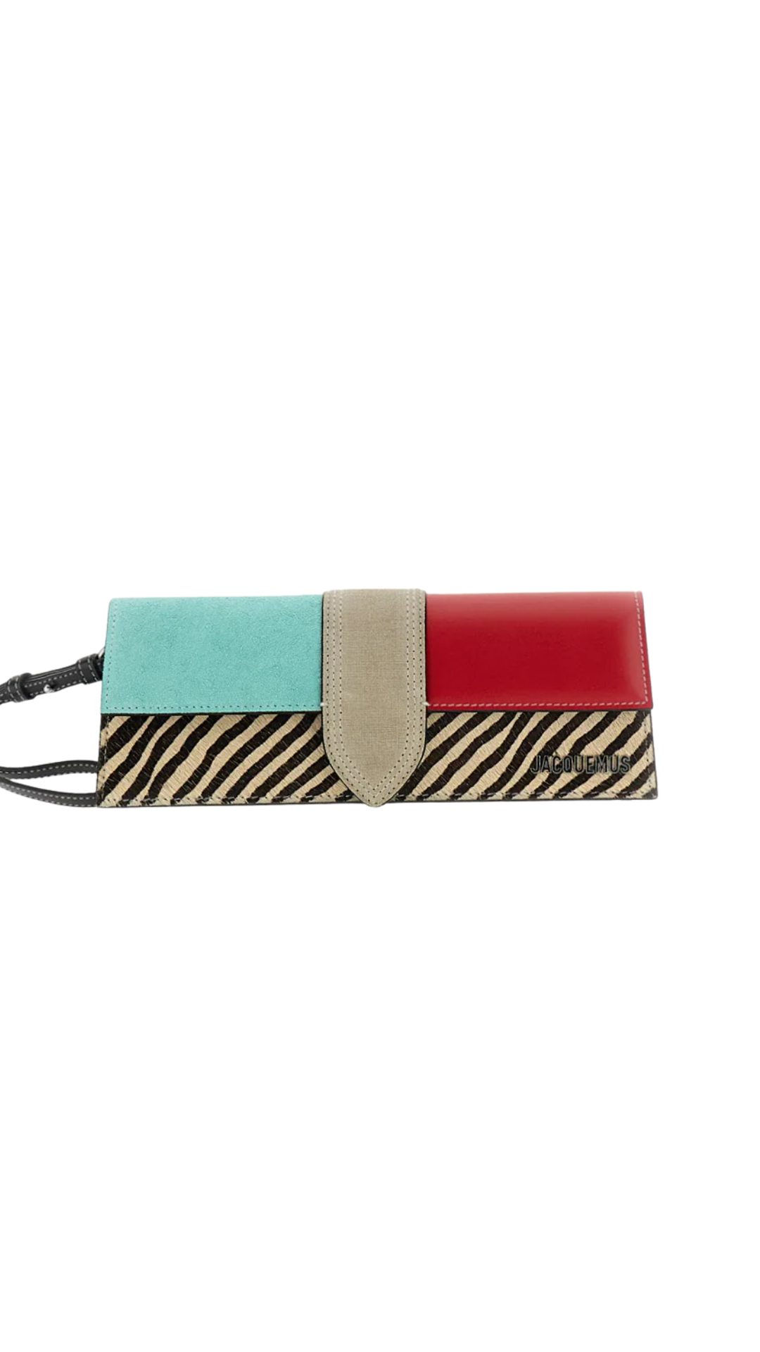 Baby Clutch Bag Crafted in Leather with Multi-Texture
