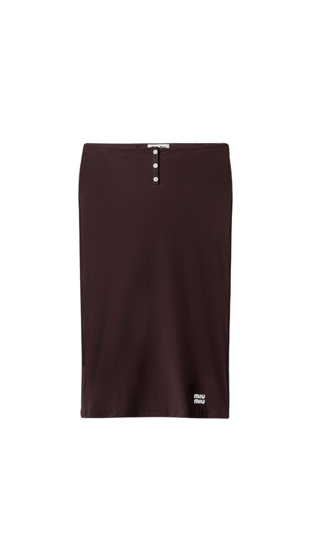 Stretch Jersey Skirt in Ebony
