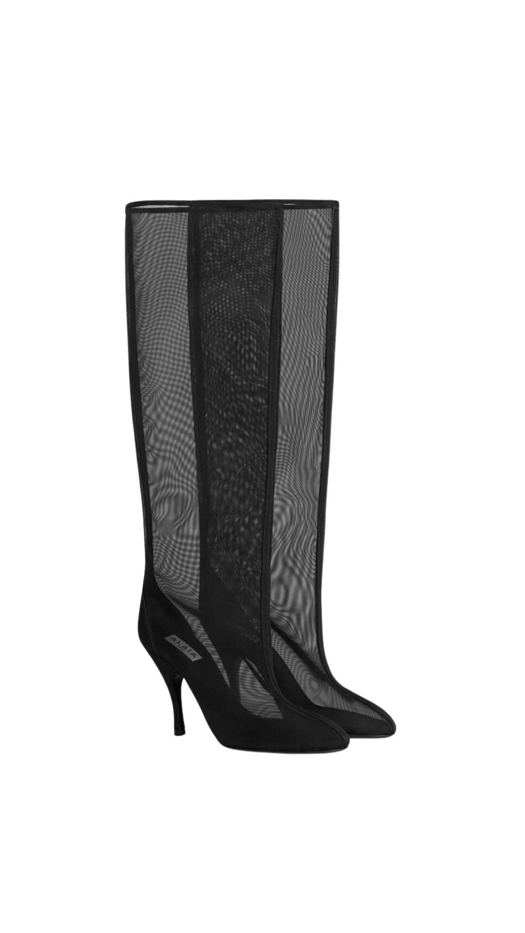 Knee Boots in Black Mesh