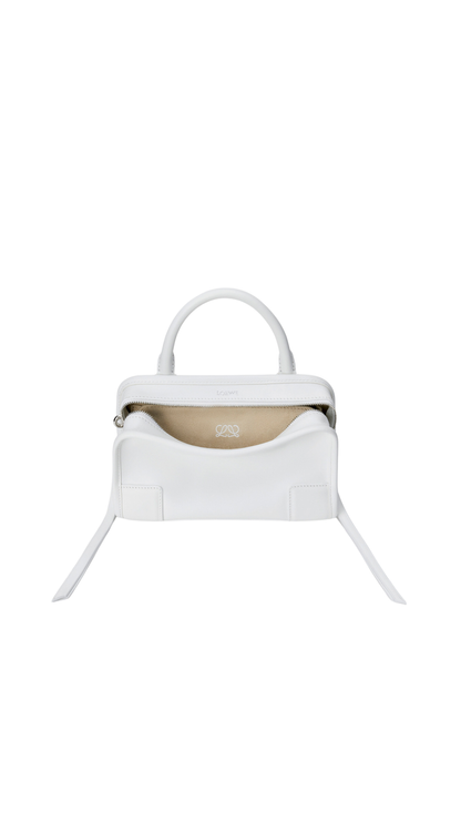 Mini Amazona 180 Bag in White Soft Calfskin