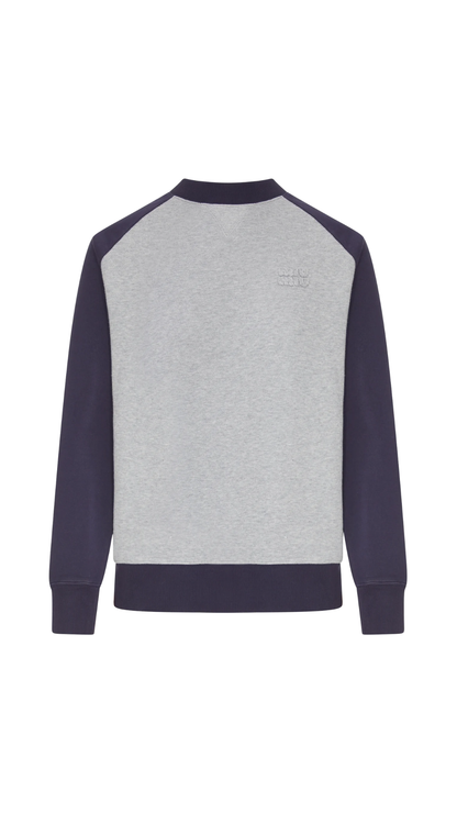 Jersey T-Shirt in Grey / Blue