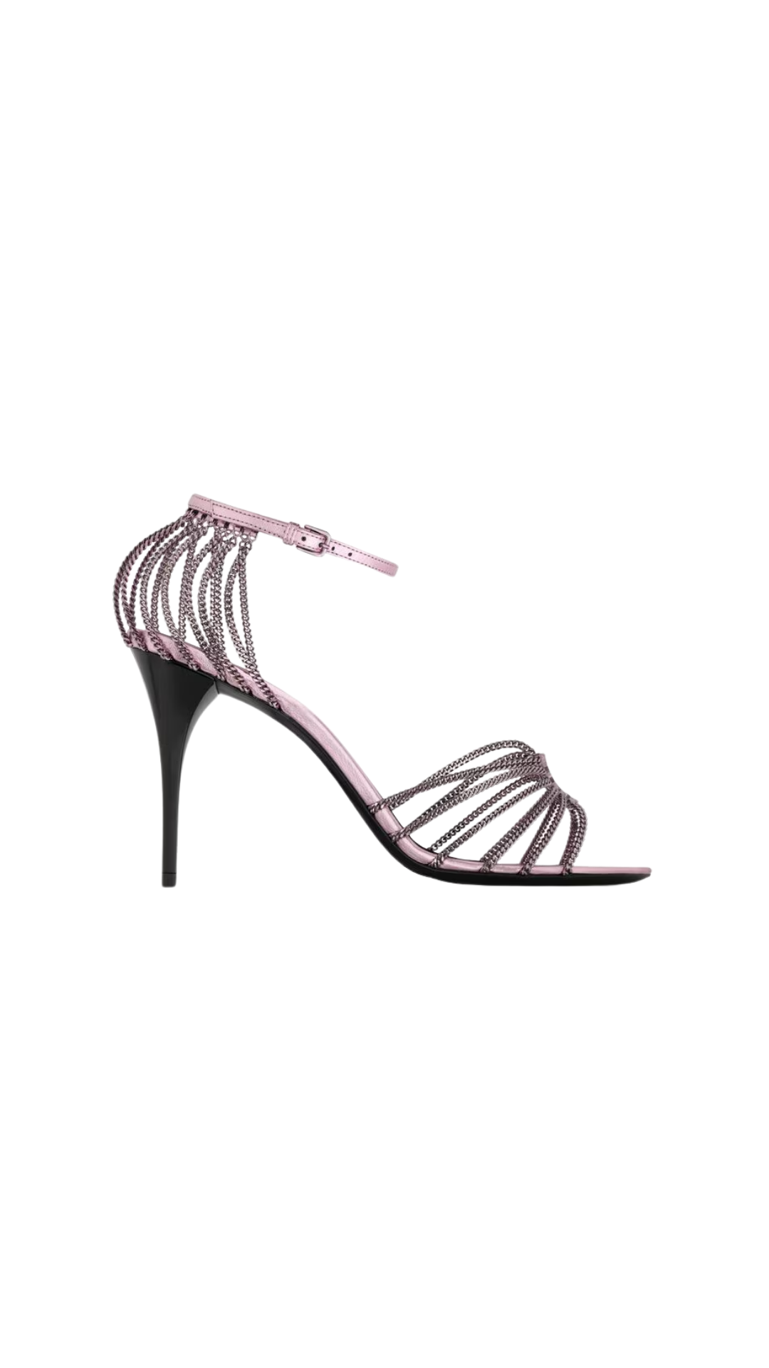 Babylone Sandals In Kitty Pink Metallic Leather And Metal
