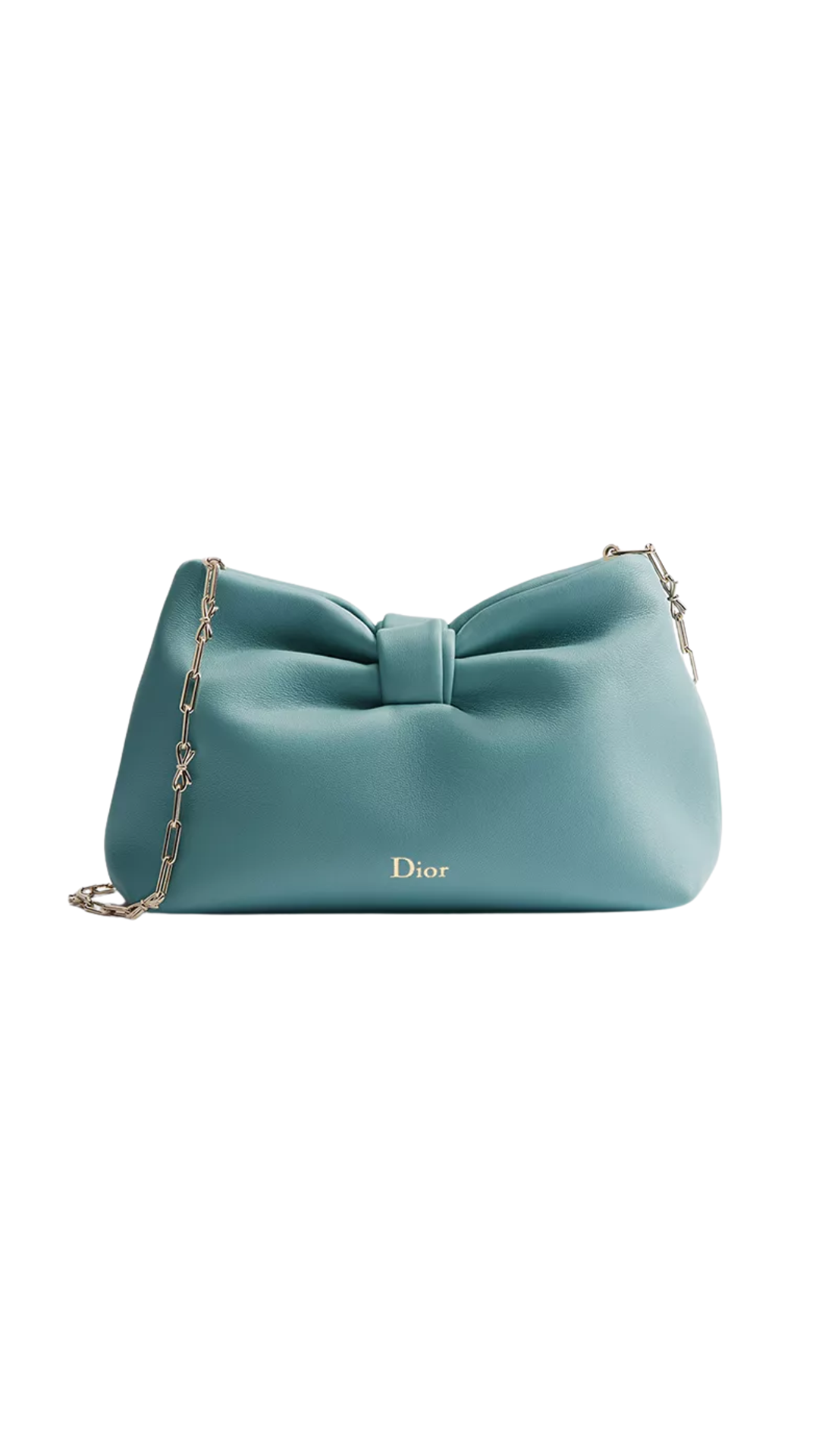 Small Dior Bow Bag in Tourmaline Blue Lambskin