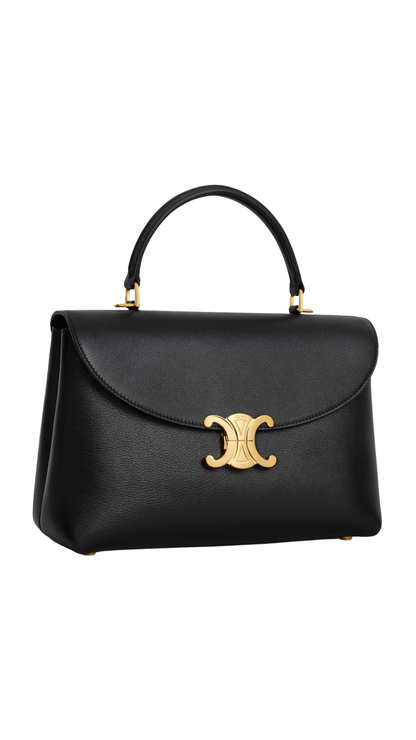 Medium Nino Bag in Black Supple Grained Calfskin