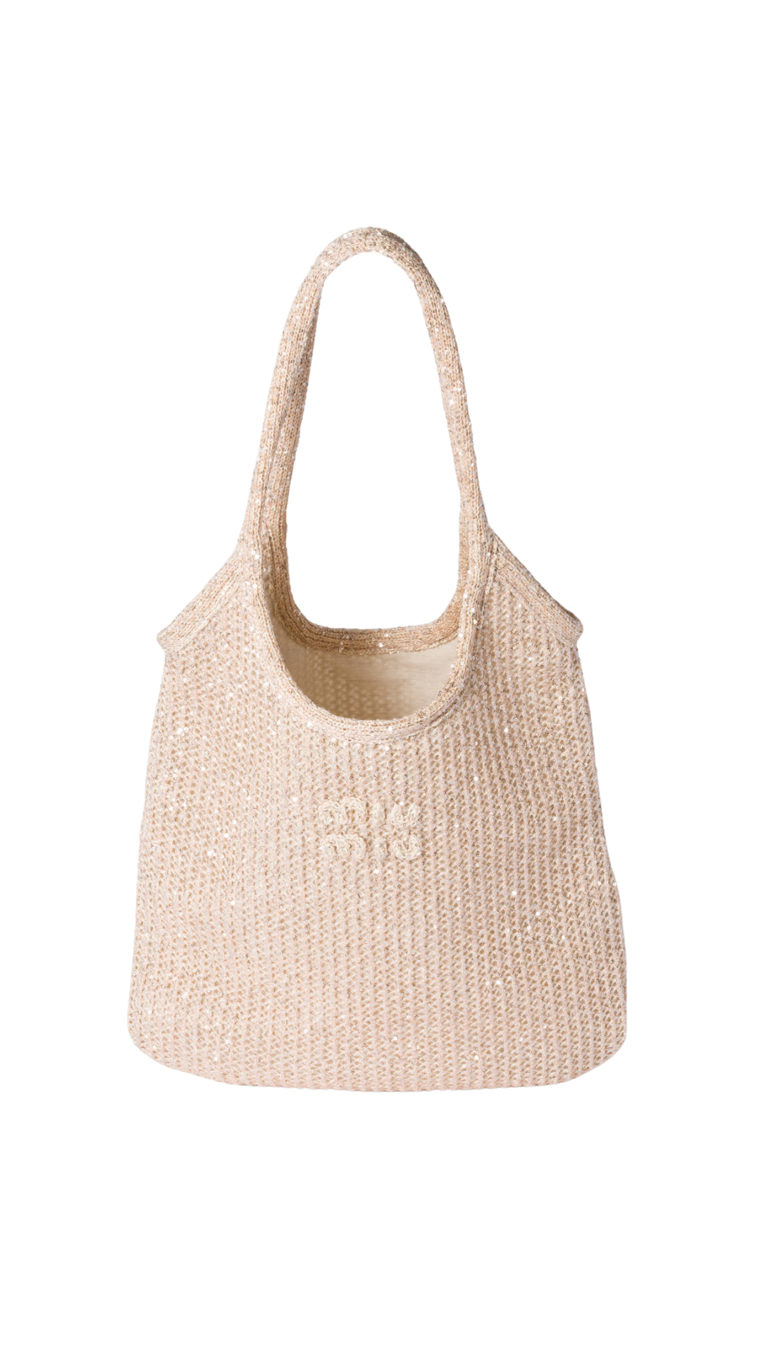 Ivy sequin mesh bag in Powder Pink