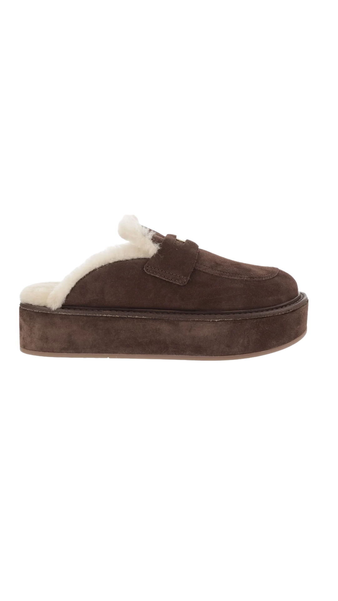 Brown Round-Toe Mules