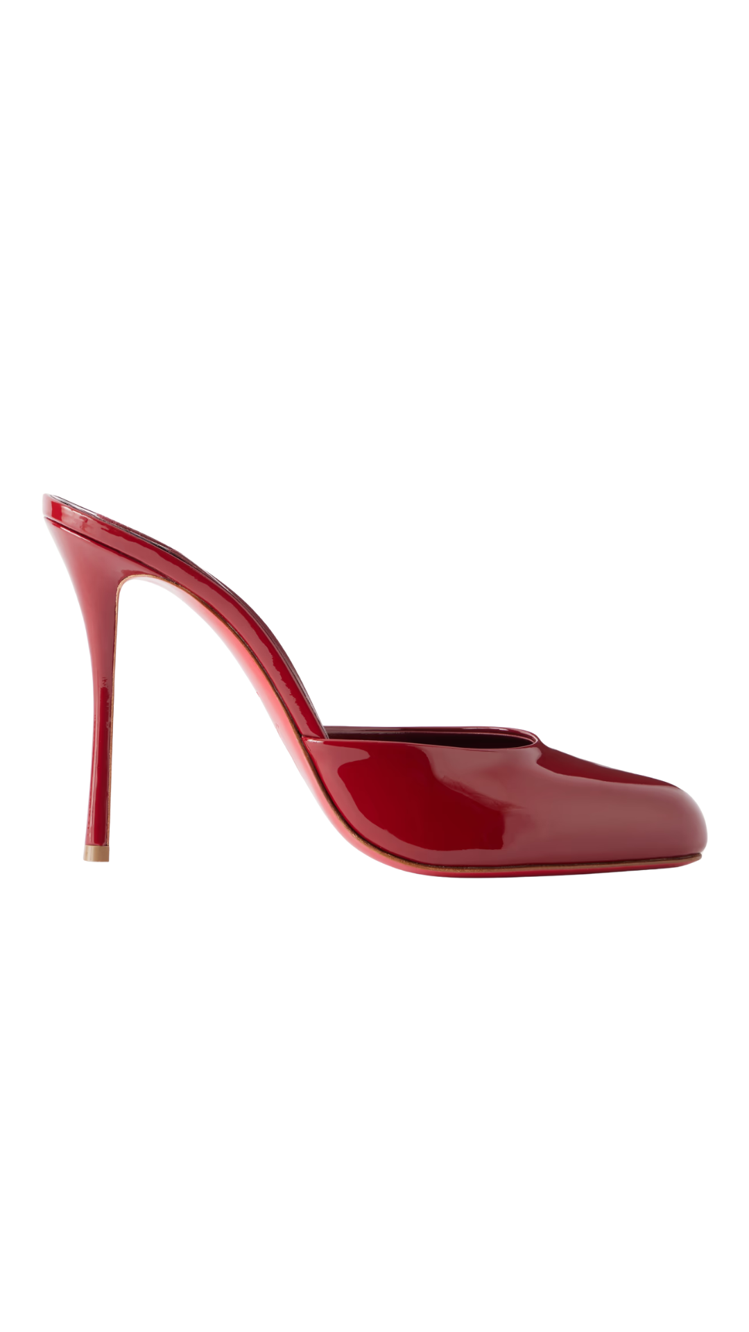 Dolly 100 Patent-Leather Mules in Red