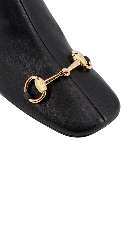 Signora Bootie in Black Soft Stretchy Leather
