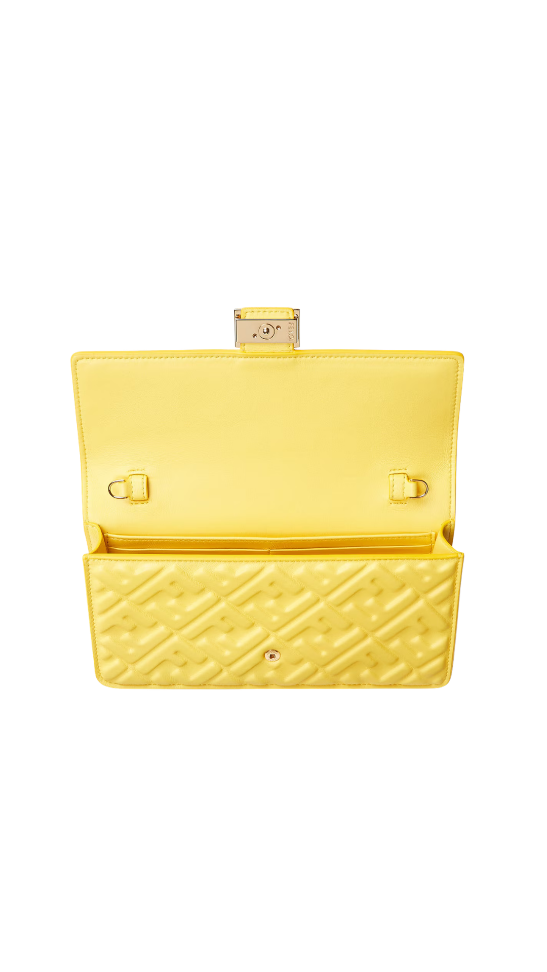 Wallet On Chain Baguette in Yellow Nappa Leather
