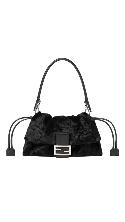 Baguette® Soft Medium in Black Cavallino Leather Bag