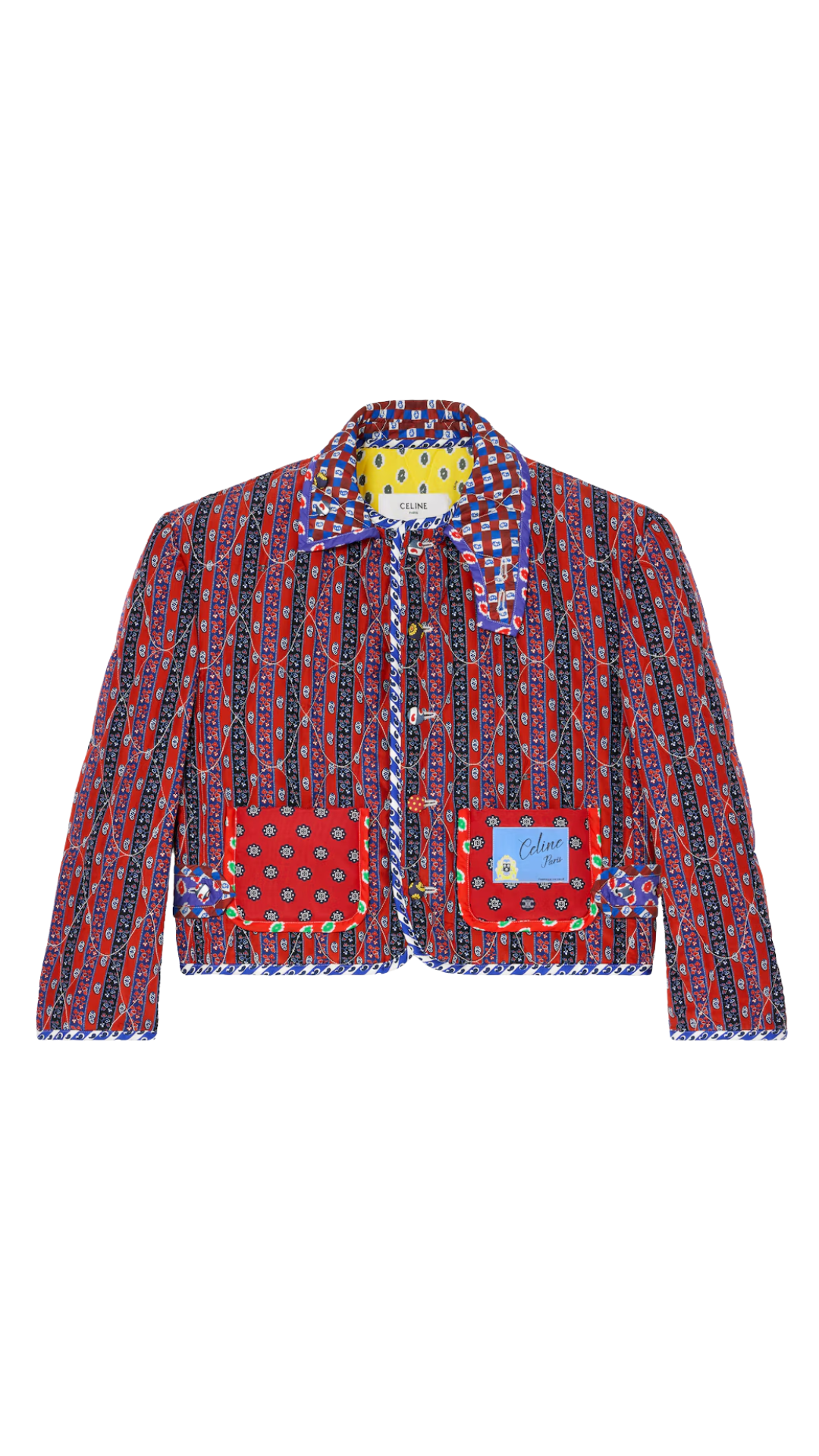Patchwork Jacket in Multicolor Silk and Cotton