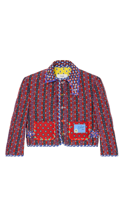 Patchwork Jacket in Multicolor Silk and Cotton