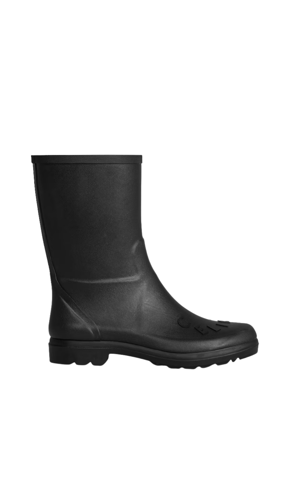 Garden Rain Boots - Natural Rubber in Black