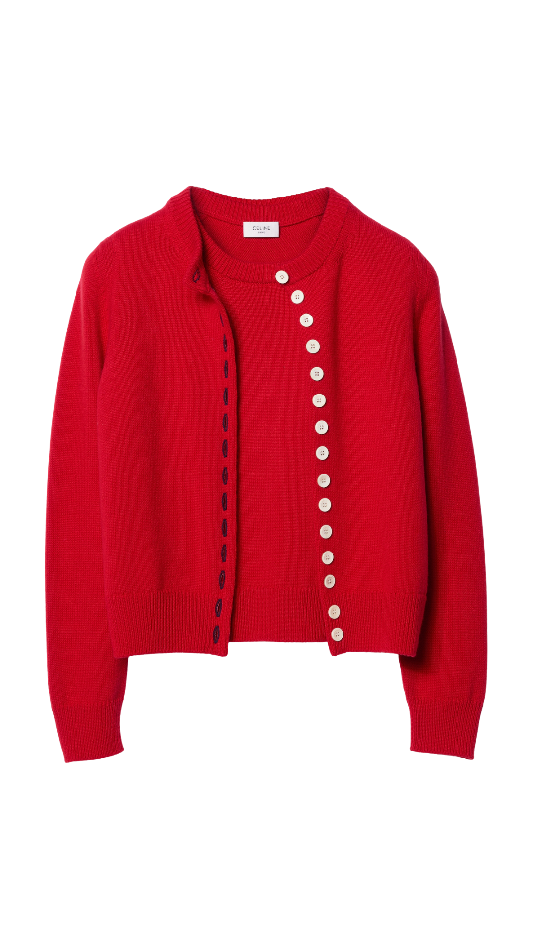 Twinset Cardigan in Red Heritage Cashmere