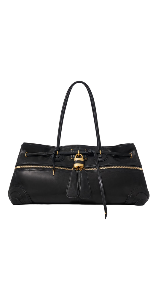 Large Paddington Sling East-West Bag in Soft Leather