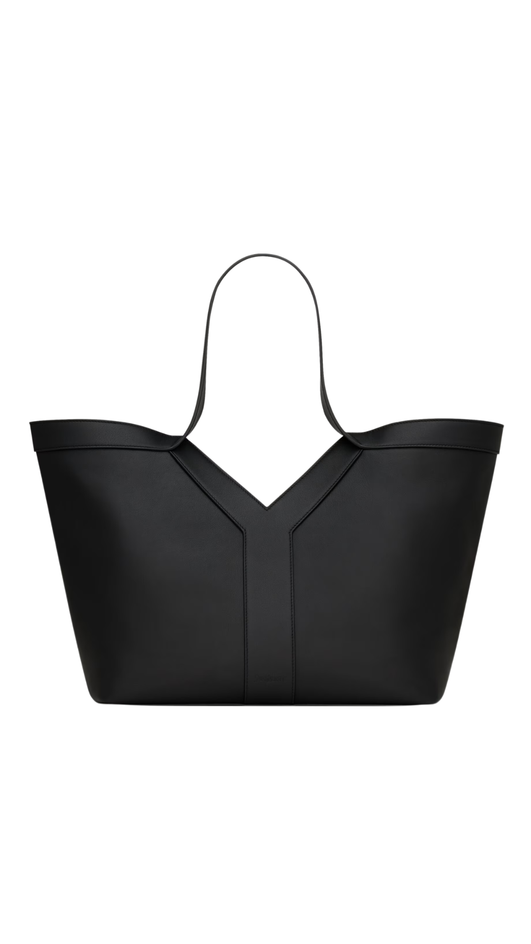 Y Small Tote in Black Leather