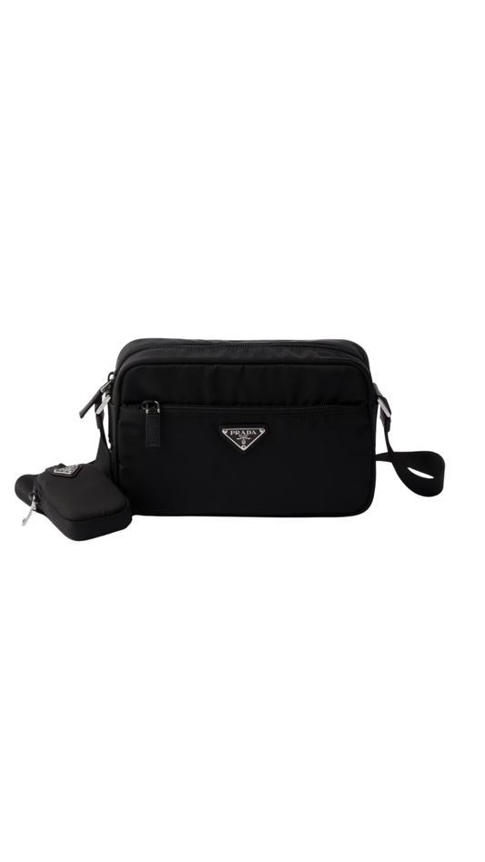 Re-Nylon Shoulder Bag in Black