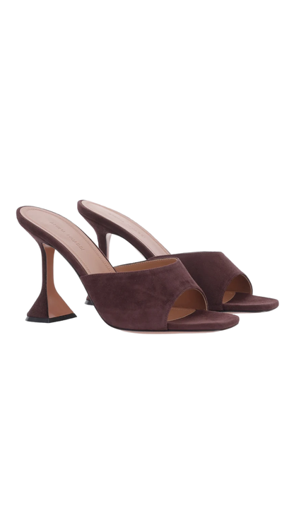 Lupita Slipper 95 in Suede Bordeaux