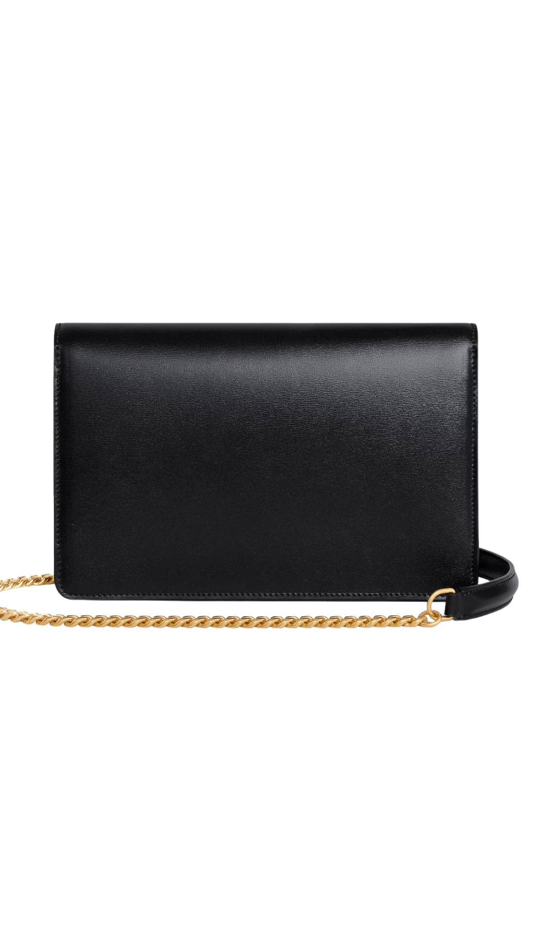 Wallet On Chain Margo In Black Shiny Calfskin