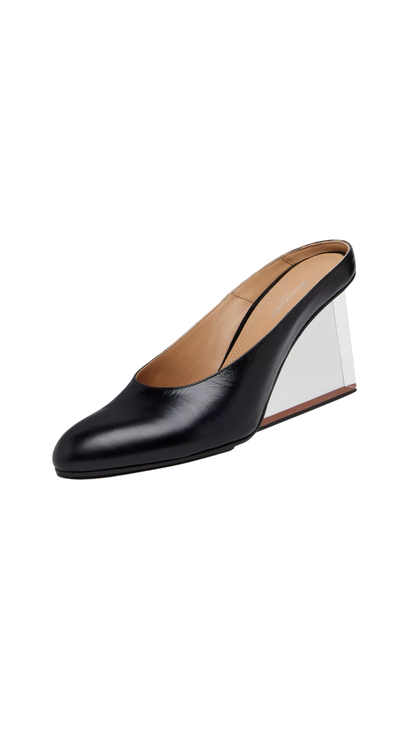 Plexi Pump Mule in Black