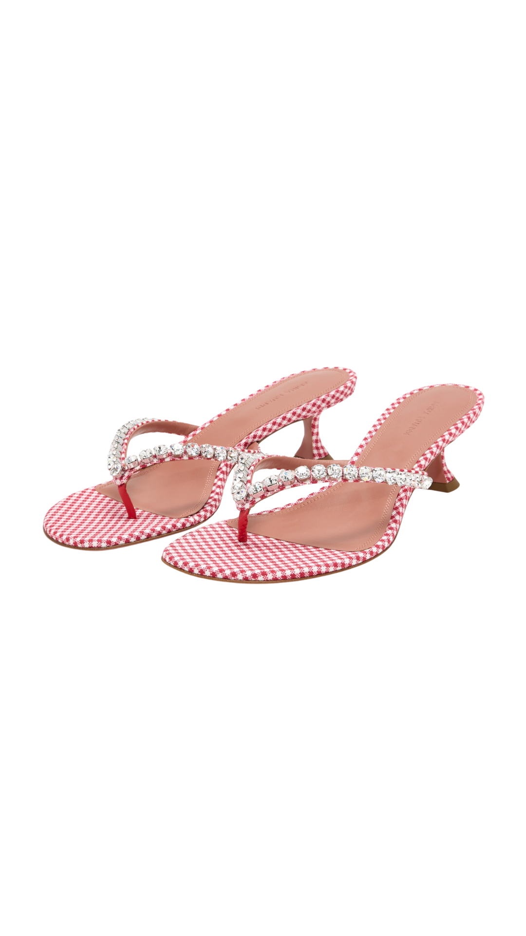 Gigi Thong Sandal 45 Red And White Crystals