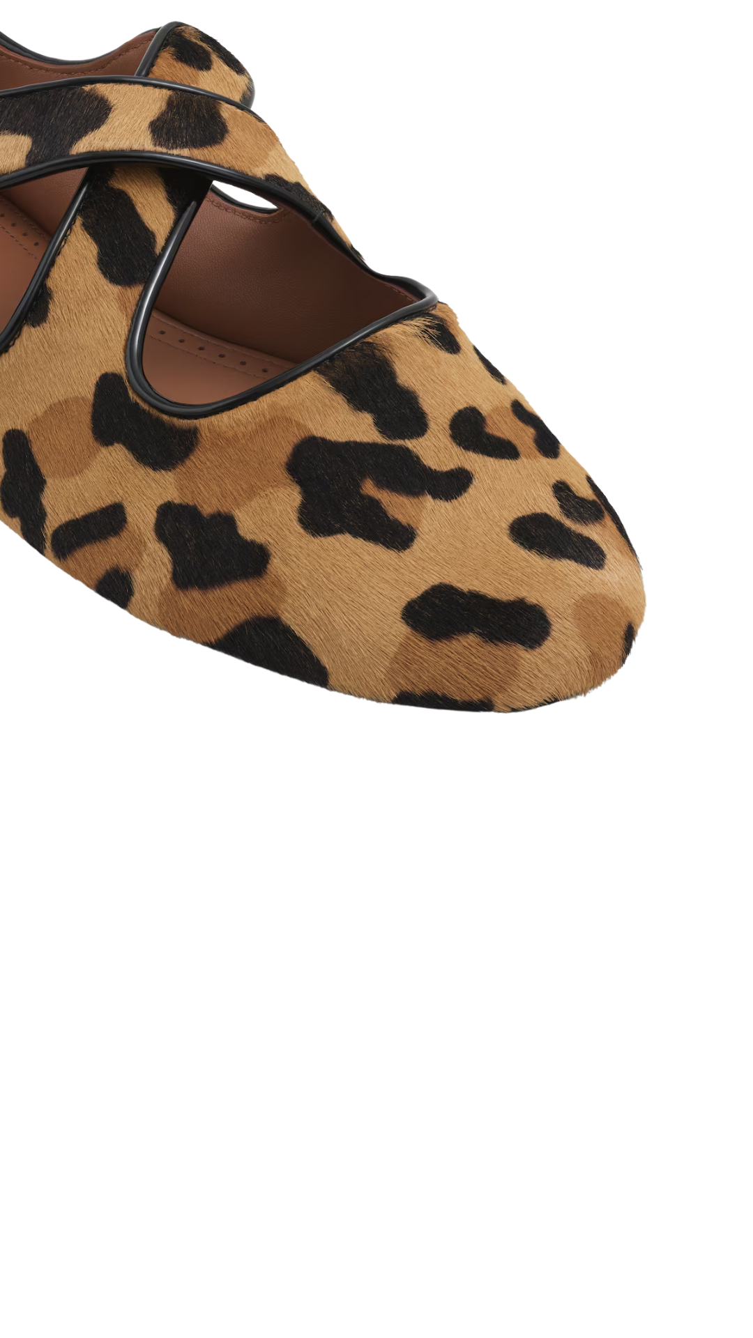 Criss Cross Ballet Flats in Sepia