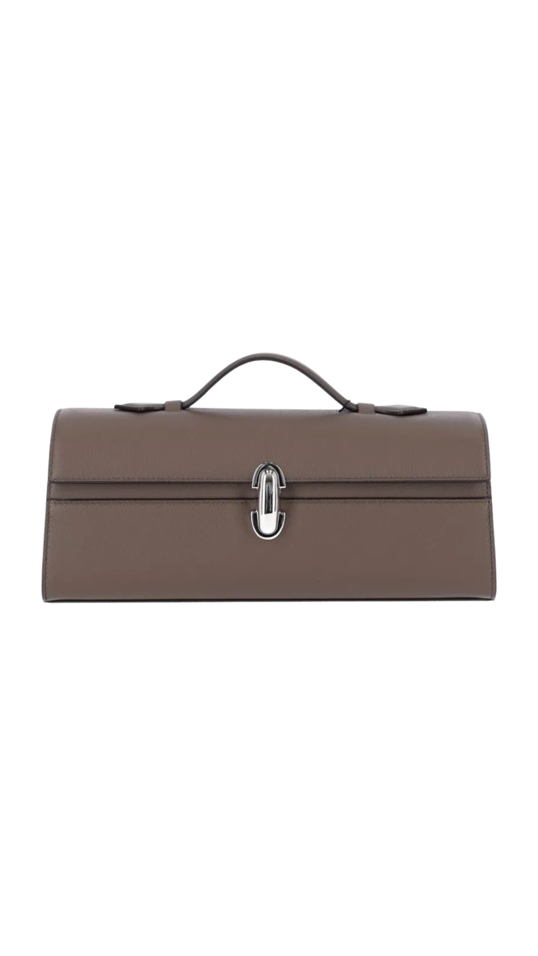 Savette Top Handle Clutch Bag in Dark Trim