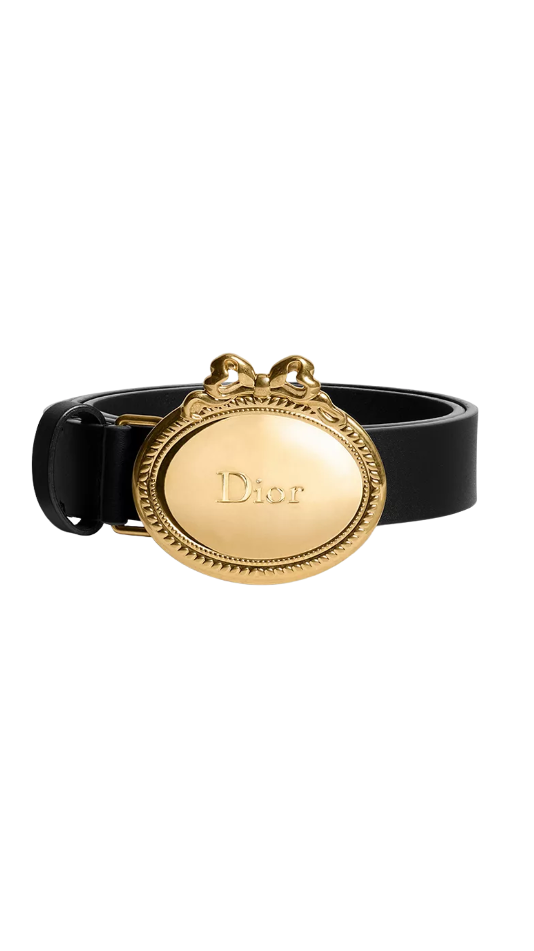 Dior Médaillon Belt in Black Smooth Calfskin, 25 MM