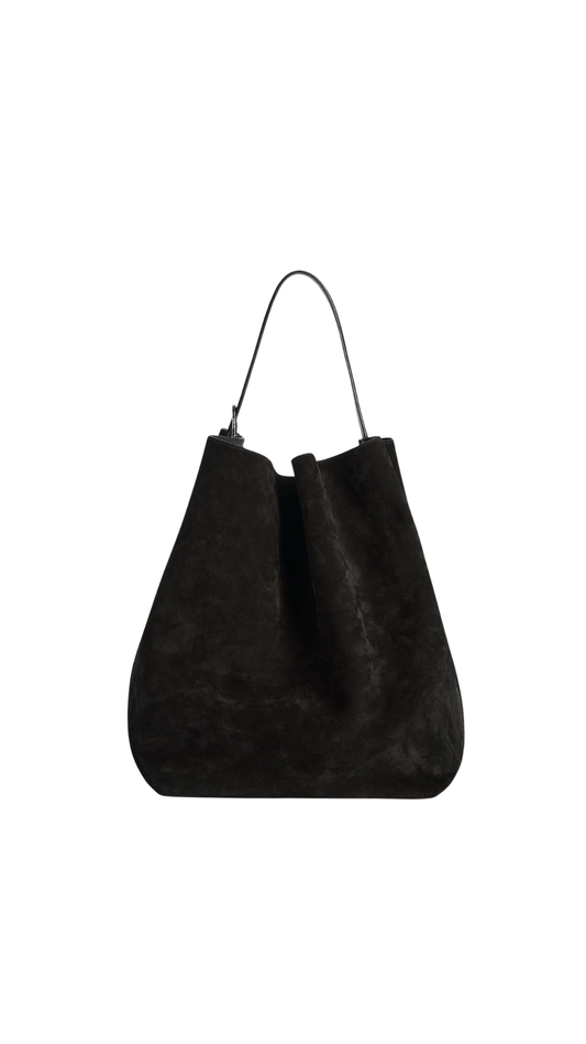 Belted Suede Tote Espresso