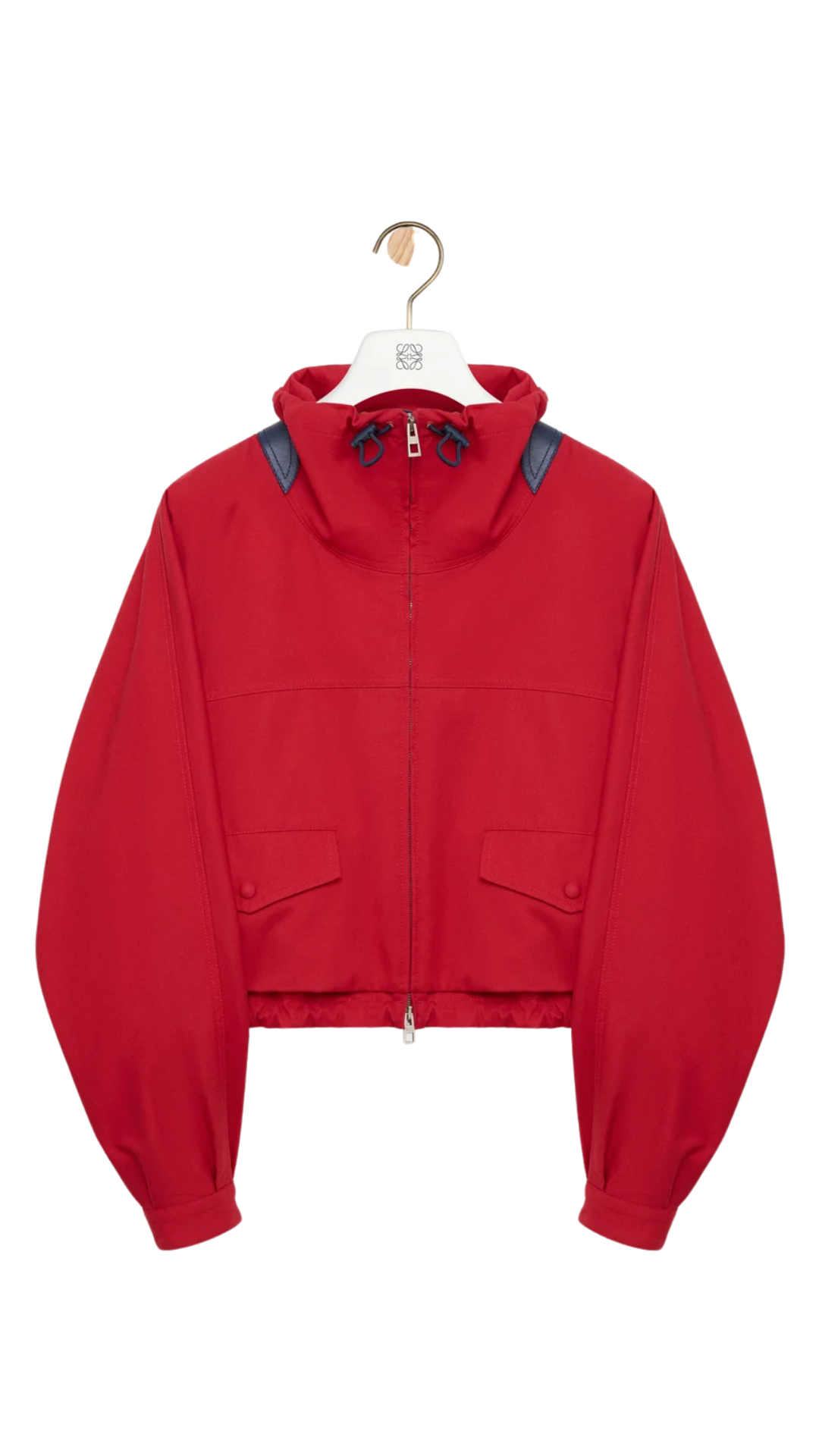 Jacket in Red Cotton and Silk