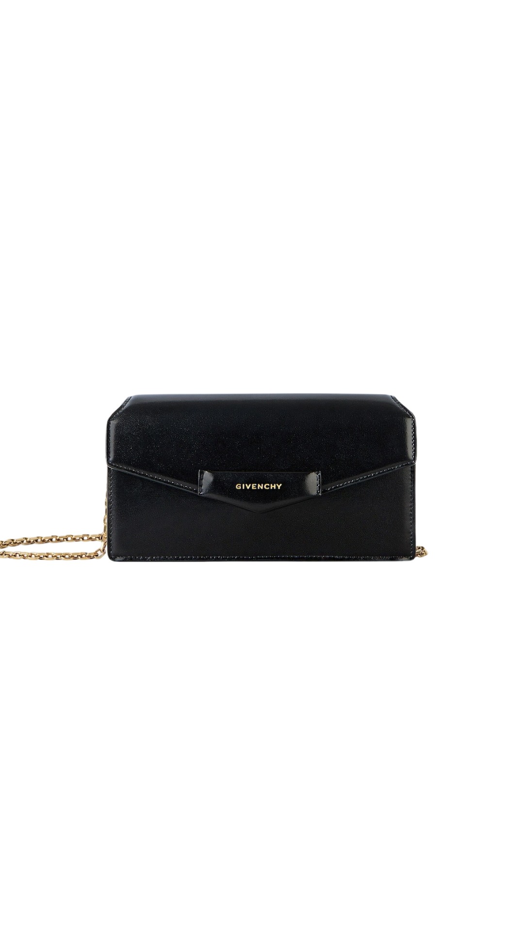 Antigona Wallet on Chain in Black Box Leather
