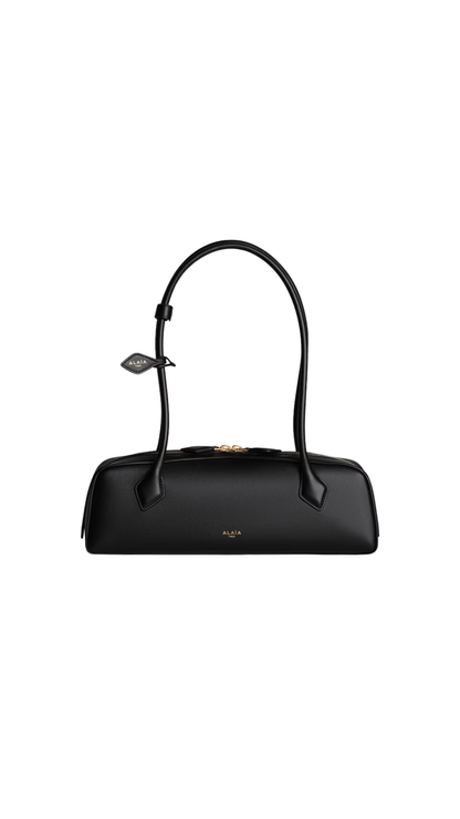 Le Teckel Medium Bag in Black Calfskin