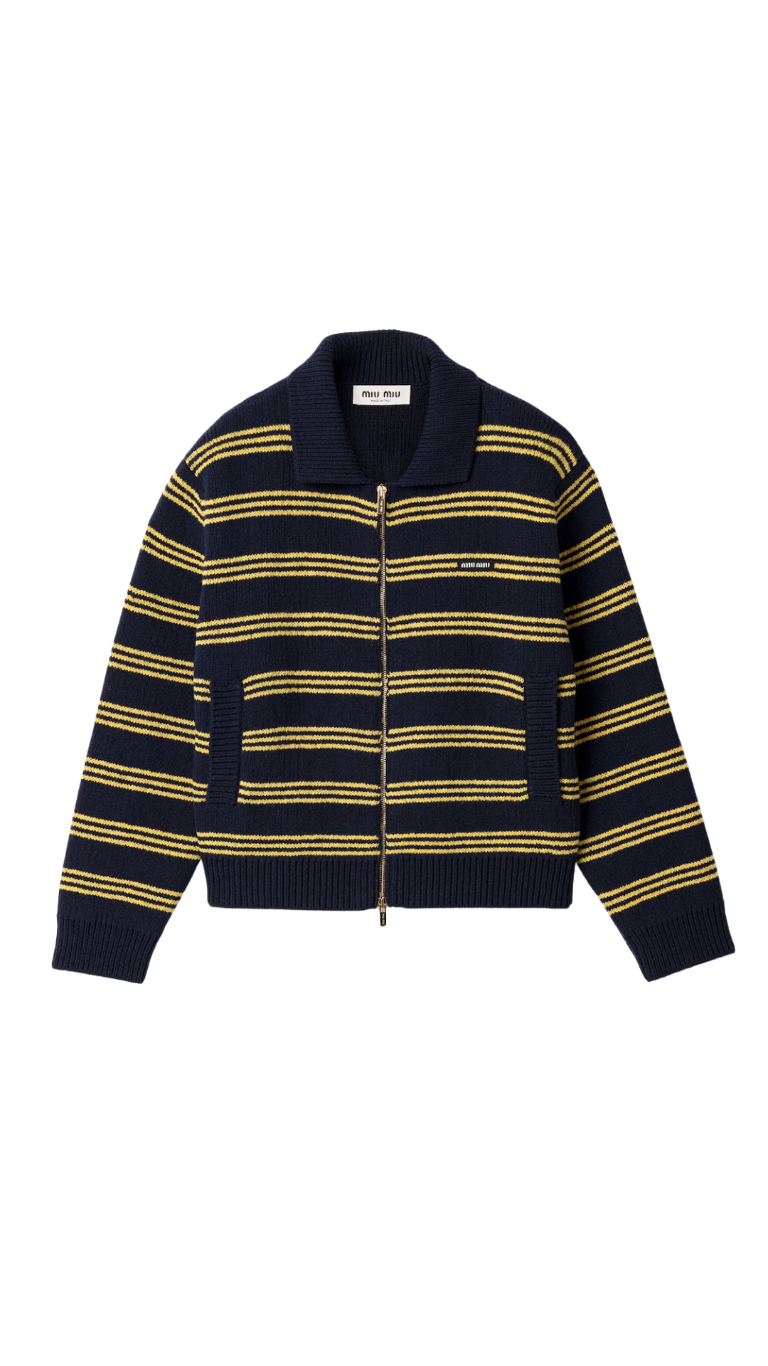 Wool and Cashmere Cardigan in Navy