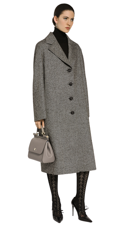 Large Sicily Handbag in Beige Dauphine Calfskin