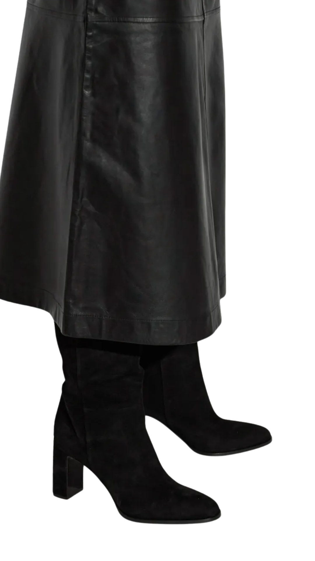 Caly Over The Knee 85 Black Suede Knee-High Boots