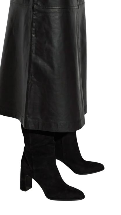 Caly Over The Knee 85 Black Suede Knee-High Boots