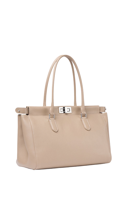 Peekaboo® Tote Small in Gray Leather Bag