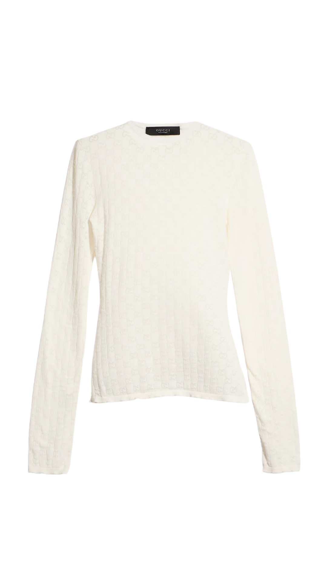 GG Cotton Devoré Top in White