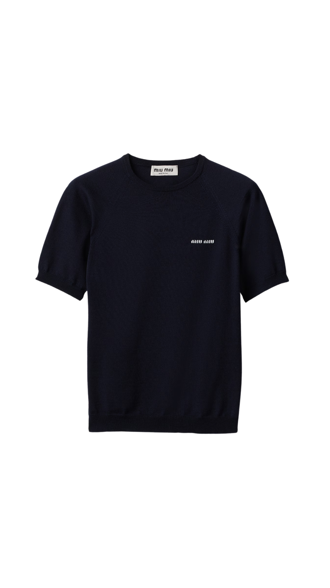 Wool Crew-Neck Sweater in Navy
