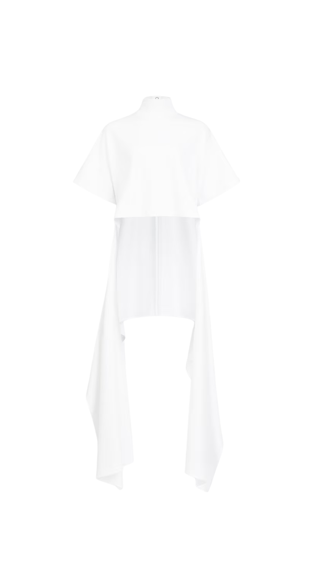 Asymmetric Cotton Jersey T-Shirt in White